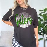 Gators Kelly Green Baseball Halftone Digital Download