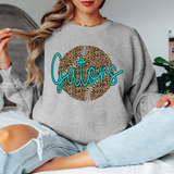 Gators Leopard Baseball Teal & Black Digital Download