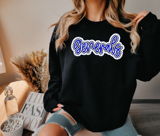 Generals Outline Polka Dot Digital Download