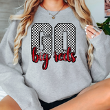 Go Big Reds Checker Distressed PNG Digital Download