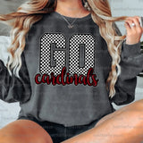 Go Cardinals Checker Maroon Digital Download
