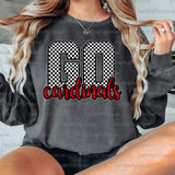 Go Cardinals Checker Red Digital Download