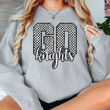 Go Knights Checker Distressed PNG Digital Download