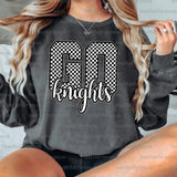 Go Knights Checker White Digital Download