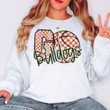 Go Bulldogs Team Checker Basketball Dark Green/White Digital Download