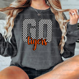 Go Tigers Checker Orange Digital Download