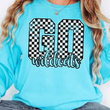 Go Wildcats Checker Distressed PNG Digital Download