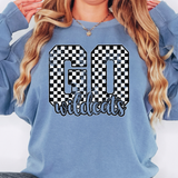 Go Wildcats Checker Distressed PNG Digital Download