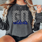 Go Wildcats Checker Distressed PNG Digital Download