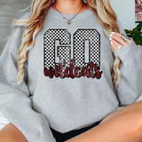 Go Wildcats Checker Distressed PNG Digital Download