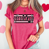 Granny Black & White Hearts Digital Download