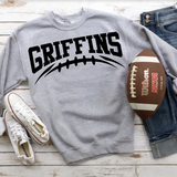 Griffins Black Football Arched Digital Download