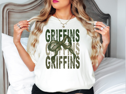 Griffins Repeat Camo Green Bow Digital Download