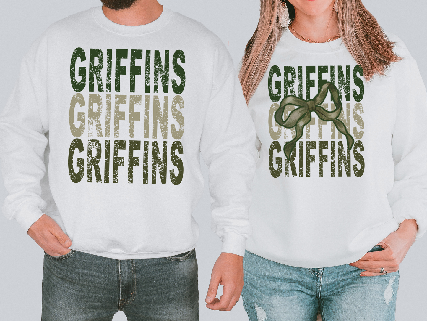 Griffins Repeat Camo Green Bow Digital Download