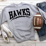 Hawks Black Football Arched Digital Download
