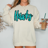 Hawks Crackle Cursive Teams Digital Download