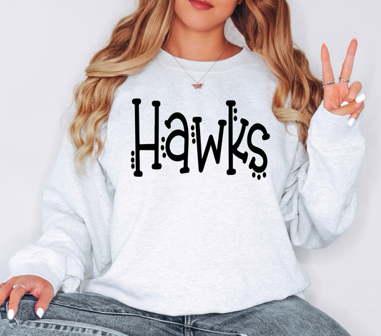 Hawks Dotted Doodle PNG Digital Download