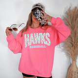 Hawks Floral Arch Baseball Digital Download