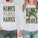 Hawks Repeat Camo Green Bow Digital Download