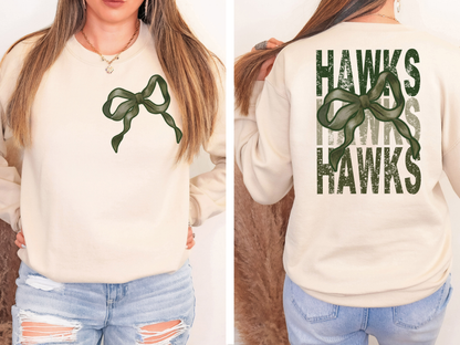 Hawks Repeat Camo Green Bow Digital Download