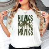Hawks Repeat Camo Green Bow Digital Download
