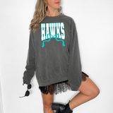 Hawks Team Arch with Bow White/Teal Digital Download