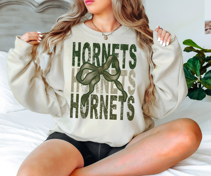 Hornets Repeat Camo Green Bow Digital Download