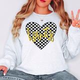 Hornets Retro Checker Heart Digital Download