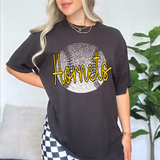 Hornets Yellow Baseball Halftone Digital Download