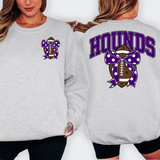 Hounds Purple Football Arched Team Bow Digital Download