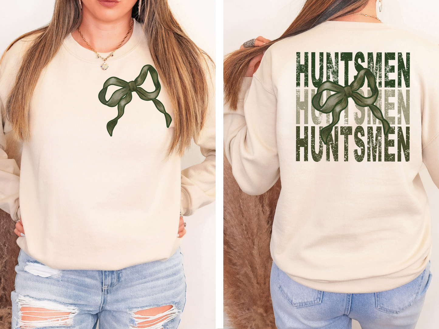Huntsmen Repeat Camo Green Bow Digital Download