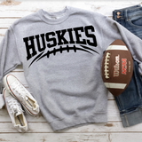 Huskies Black Football Arched Digital Download