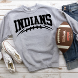 Indians Black Football Arched Digital Download