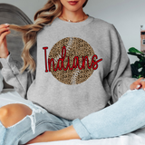 Indians Leopard Baseball Red & Black Digital Download