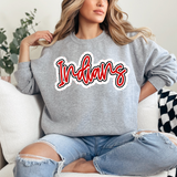 Indians Outline Polka Dot Digital Download