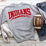 Indians Red Football Arched Digital Download