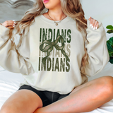 Indians Repeat Camo Green Bow Digital Download