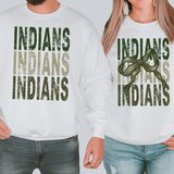 Indians Repeat Camo Green Bow Digital Download