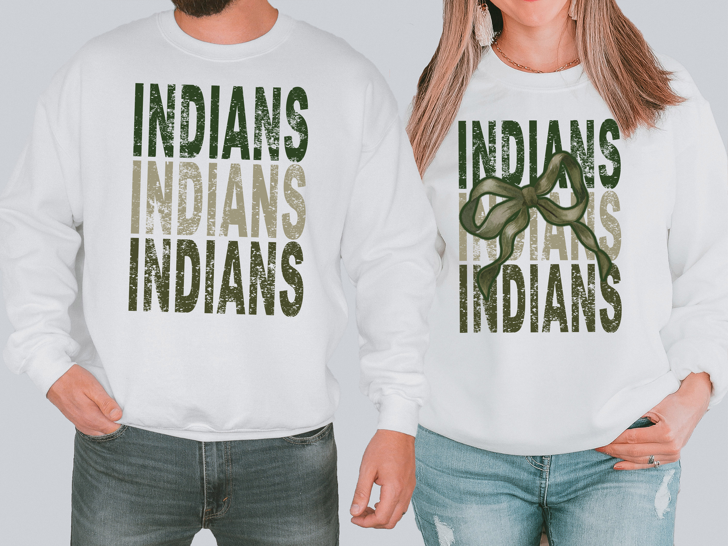 Indians Repeat Camo Green Bow Digital Download
