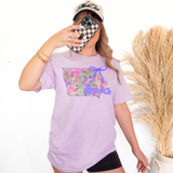 Iowa Floral State Purple Bow Digital Download