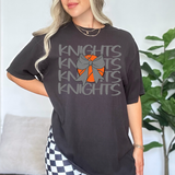 Knights Basketball Bow Team Repeat Light Gray Digital Download