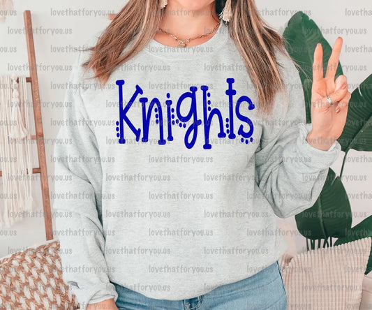 Knights Dotted Doodle Digital Download