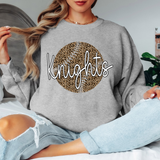 Knights Leopard Baseball White & Black Digital Download