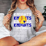 Knights Softball Repeating Digital Download