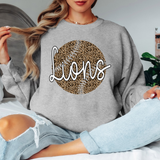 Lions Leopard Baseball White & Black Digital Download