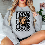 Lions Retro Repeat Digital Download