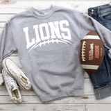 Lions White Football Arched Digital Download