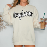 Longhorns Crackle Cursive Teams Digital Download