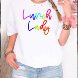 Back To School Multi Color Lunch Lady PNG Digital Download