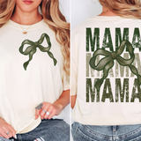 Mama Repeat Camo Green Bow DIgital Download